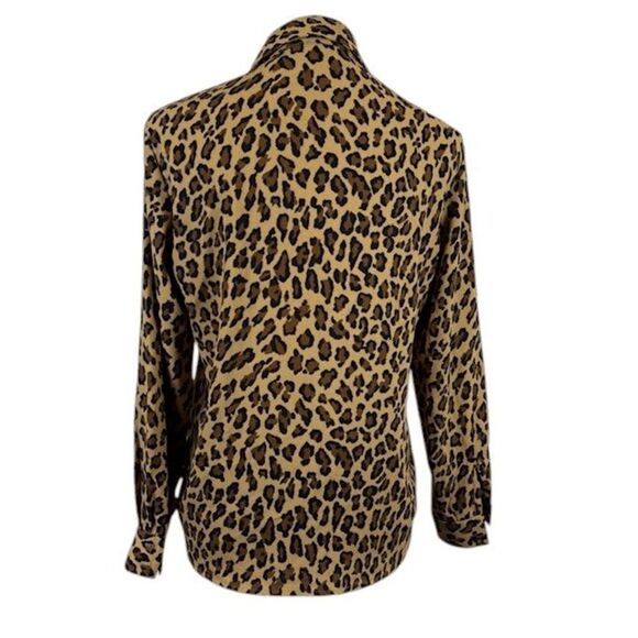 Liz Claiborne Petite Leopard Print Button Front Blouse Size Small Petite - Picture 3 of 9